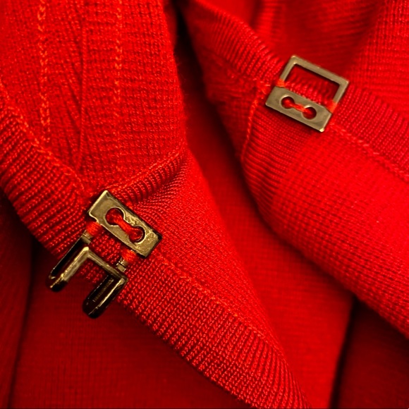 CACHE Long Sleeve Wide Neck Red Cardigan Sweater - Picture 9 of 10